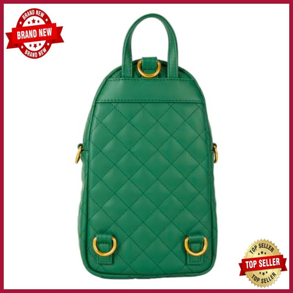 Convertible Sling Bag with Zippered Pouch, Quilted Faux Leather - Picture 5 of 7